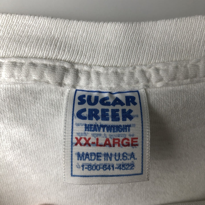 80'S SUGAR CREEK BUDWEISER Advertising T-Shirt, Made in USA, Men's XXL equivalent, Vintage cotton white type Vintage Second Hand