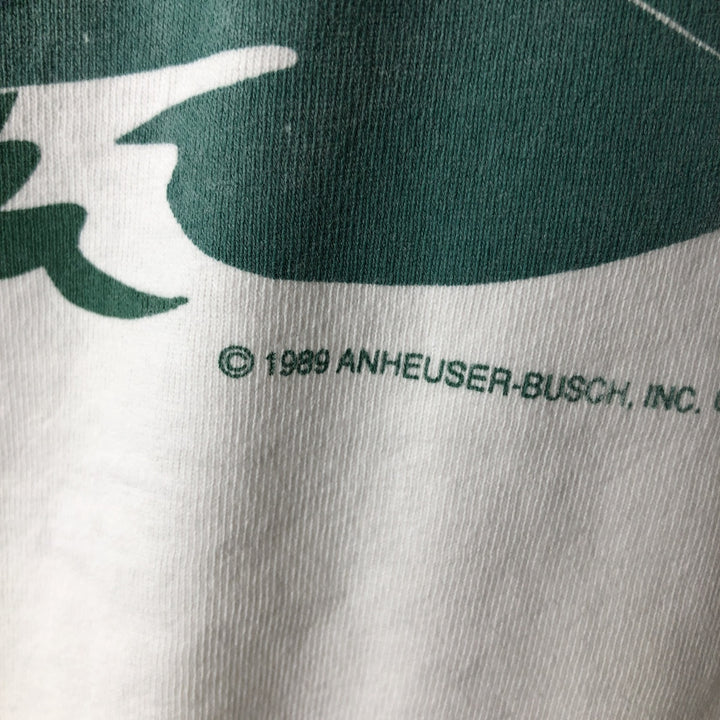 80'S SUGAR CREEK BUDWEISER Advertising T-Shirt, Made in USA, Men's XXL equivalent, Vintage cotton white type Vintage Second Hand