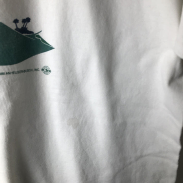 80'S SUGAR CREEK BUDWEISER Advertising T-Shirt, Made in USA, Men's XXL equivalent, Vintage cotton white type Vintage Second Hand