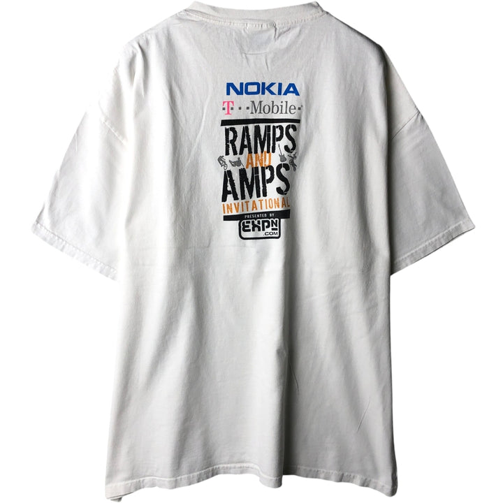 2000'S Hanes Nokia T-Mobile advertising T-shirt, men's size XL (approx.) cotton white type Vintage Second Hand