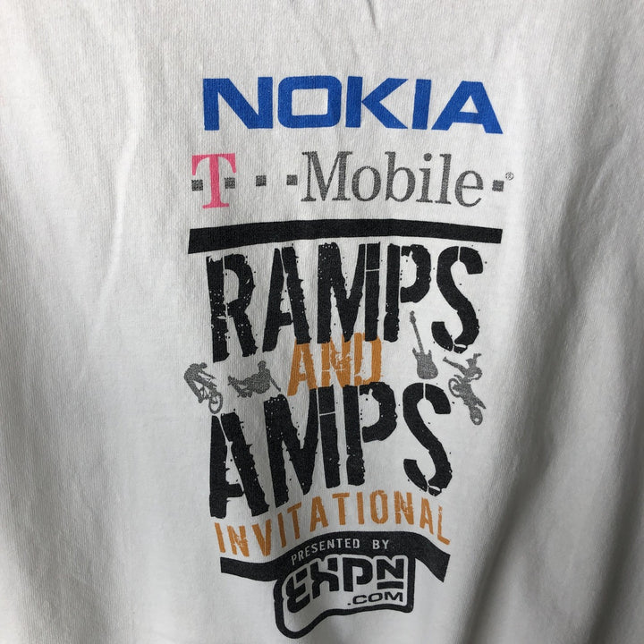 2000'S Hanes Nokia T-Mobile advertising T-shirt, men's size XL (approx.) cotton white type Vintage Second Hand