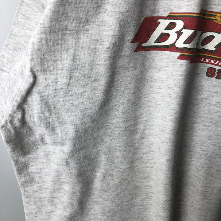 Big Size 90'S T-AMERICA BUDWEISER Advertising T-Shirt Men's XXXL Equivalent Vintage cotton gray type Vintage Second Hand