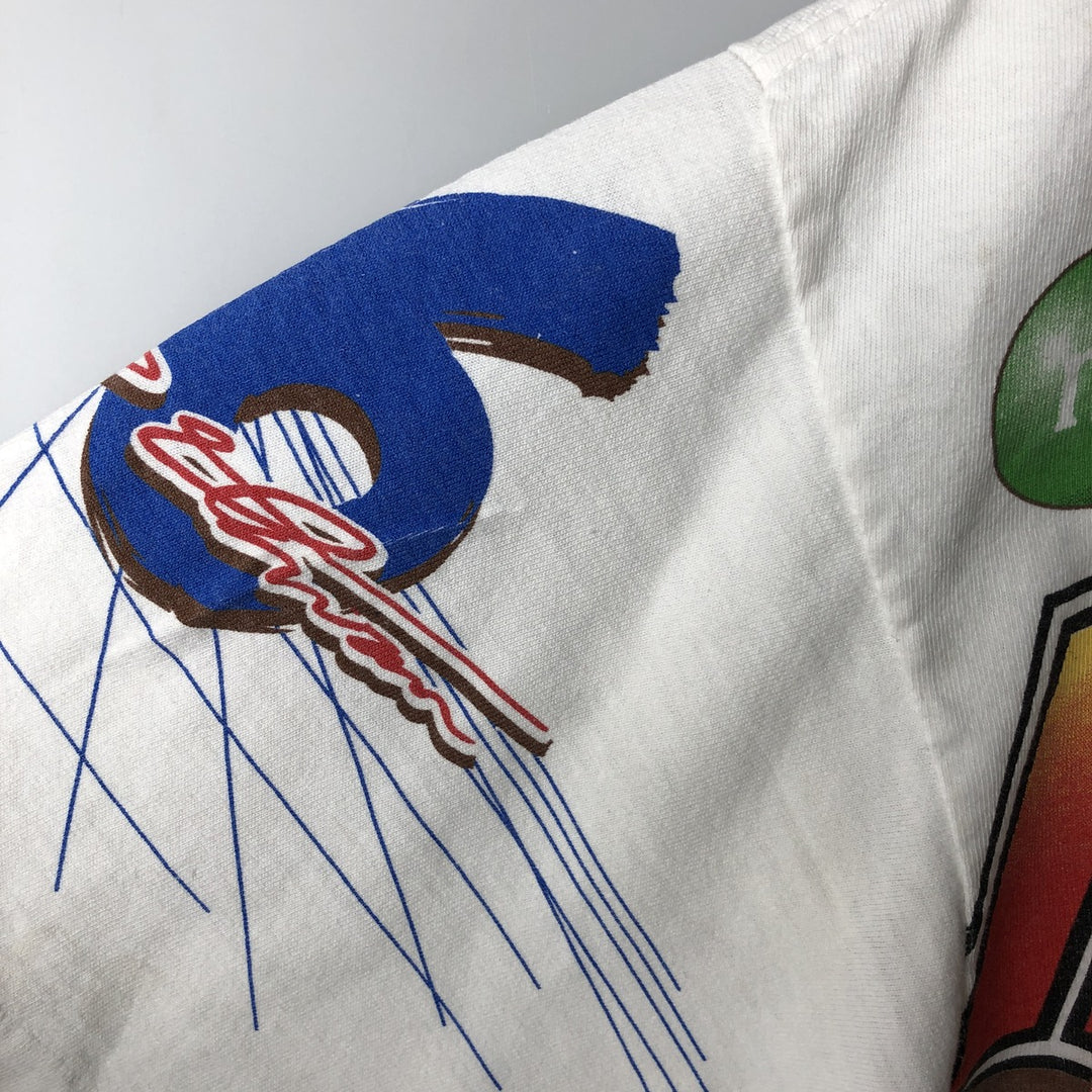 90'S M and M's advertising T-shirt, made in USA, men's size L equivalent, vintage, large print. cotton white type Vintage Second Hand