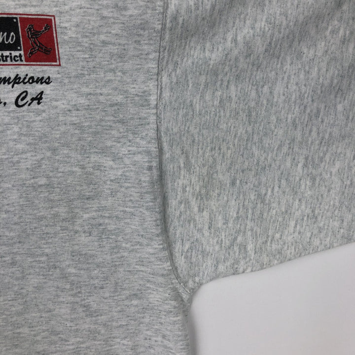 2000'S Fruit of the Loom print T-shirt, men's size L cotton gray type Vintage Second Hand