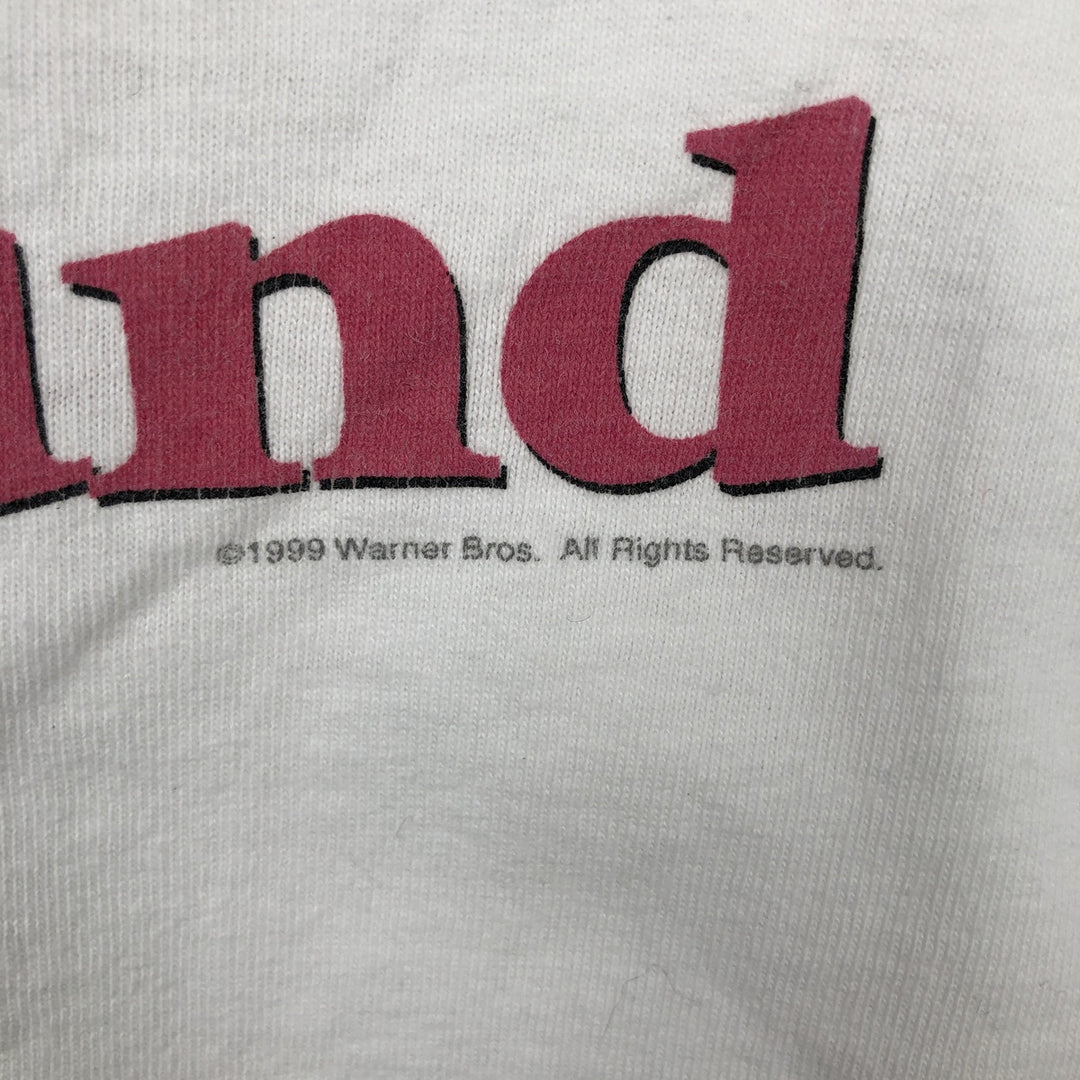 90'S ONEITA Printed T-shirt, Men's XL size, Vintage cotton white type Vintage Second Hand