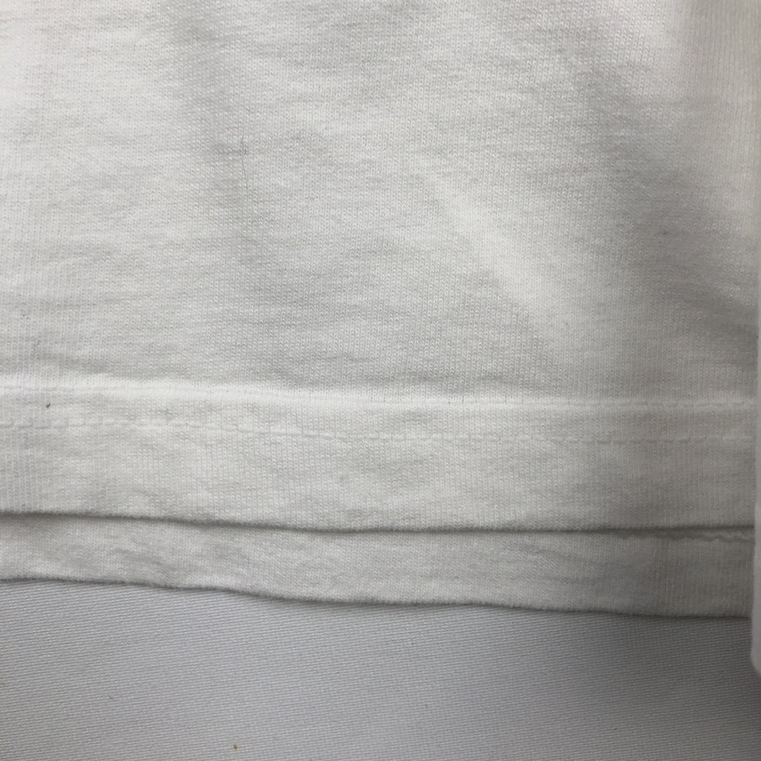 90'S ONEITA Printed T-shirt, Men's XL size, Vintage cotton white type Vintage Second Hand