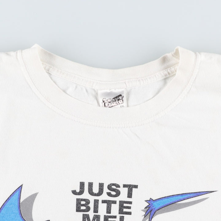 La Iguana Printed T-Shirt, Men's XXL (approx.) cotton white type Vintage Second Hand