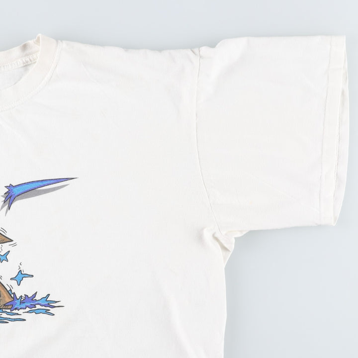 La Iguana Printed T-Shirt, Men's XXL (approx.) cotton white type Vintage Second Hand