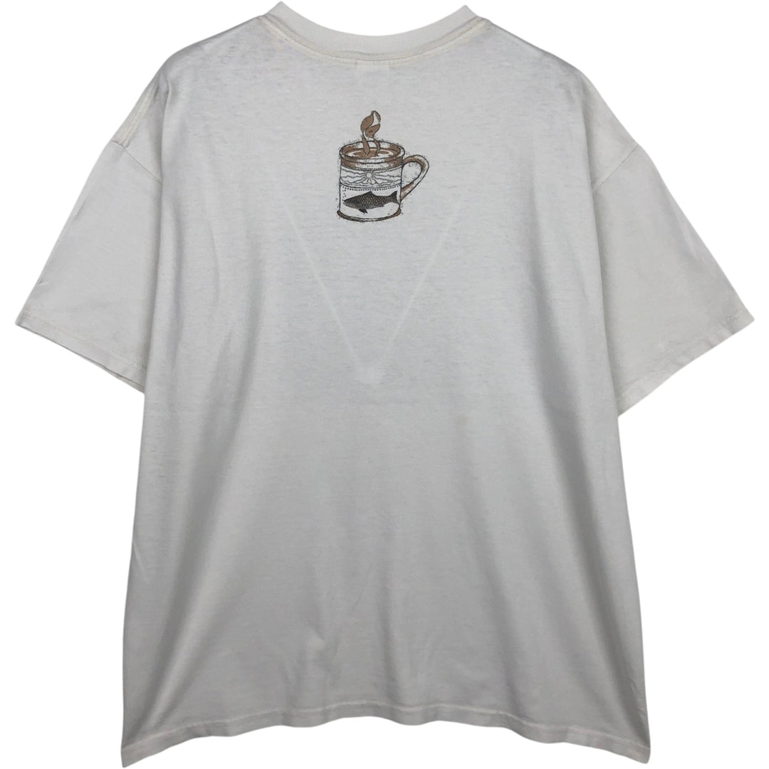 Anvil Printed T-shirt, Men's XL size cotton white type Vintage Second Hand