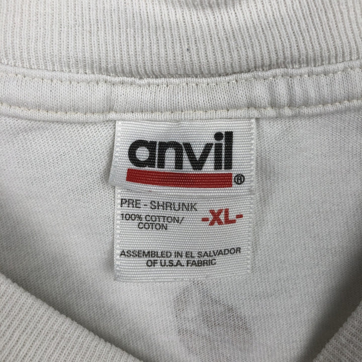 Anvil Printed T-shirt, Men's XL size cotton white type Vintage Second Hand