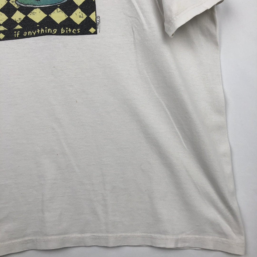 Anvil Printed T-shirt, Men's XL size cotton white type Vintage Second Hand
