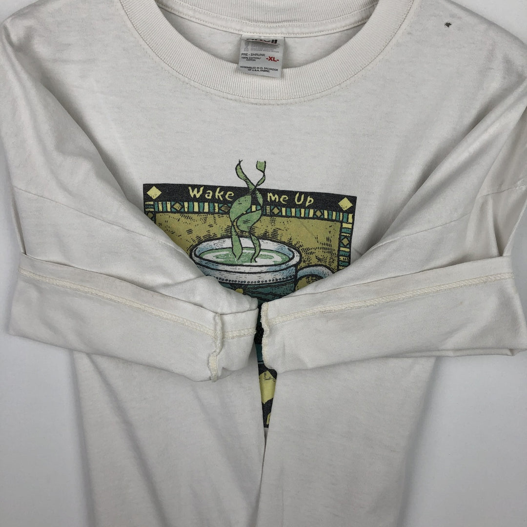 Anvil Printed T-shirt, Men's XL size cotton white type Vintage Second Hand