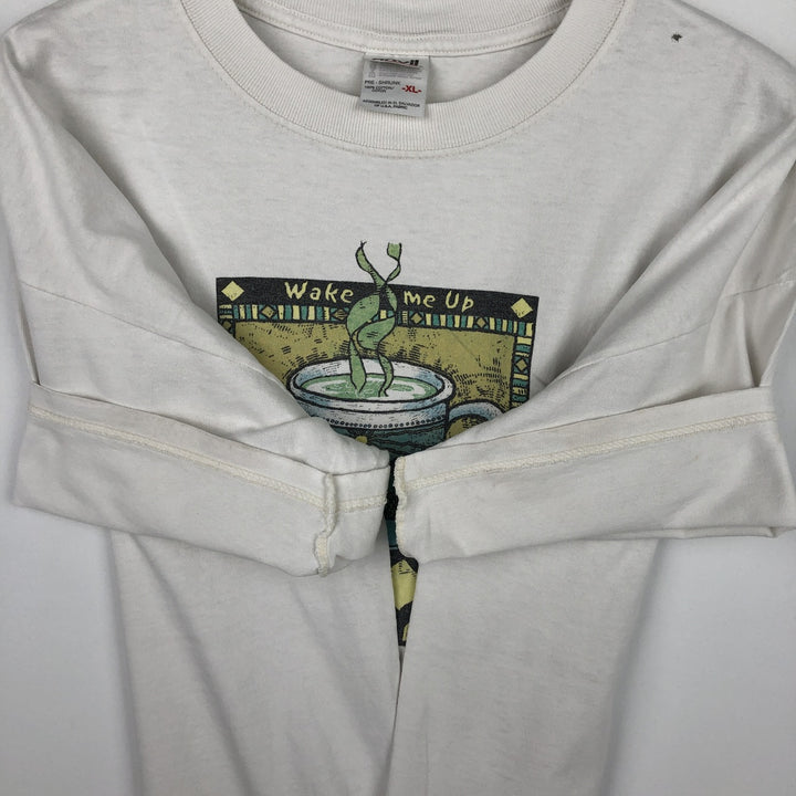 Anvil Printed T-shirt, Men's XL size cotton white type Vintage Second Hand