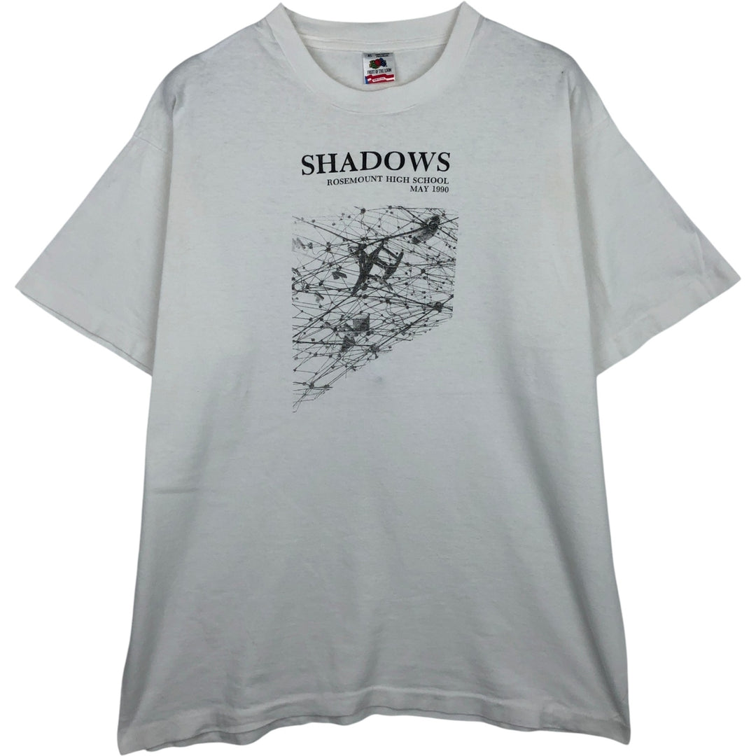 Vintage 90'S Fruit of the Loom photo T-shirt, Made in USA, Men's XL cotton white type Vintage Second Hand