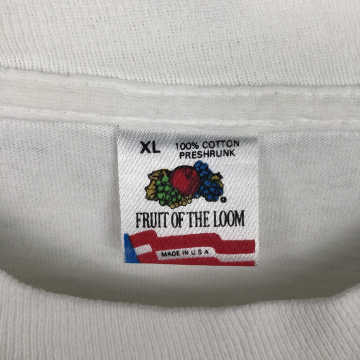 Vintage 90'S Fruit of the Loom photo T-shirt, Made in USA, Men's XL cotton white type Vintage Second Hand
