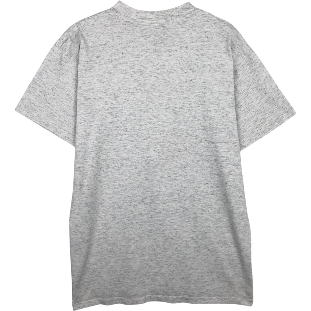 90'S ONEITA Printed T-shirt Made in USA Men's L size Vintage cotton gray type Vintage Second Hand