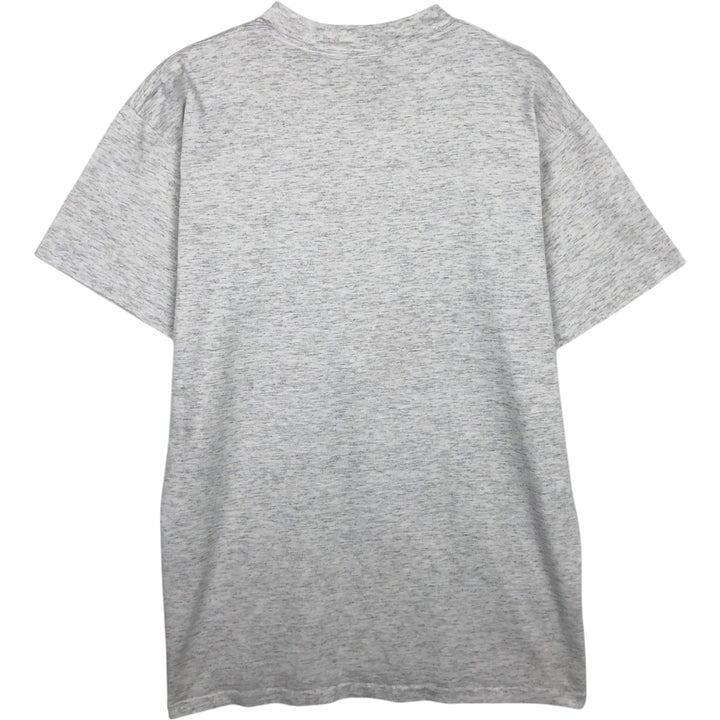 90'S ONEITA Printed T-shirt Made in USA Men's L size Vintage cotton gray type Vintage Second Hand