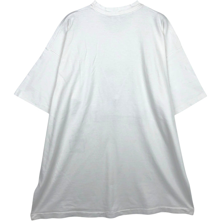 Big size 90'S Fruit of the Loom printed T-shirt, made in USA, men's equivalent to XXXL, vintage. cotton white type Vintage Second Hand