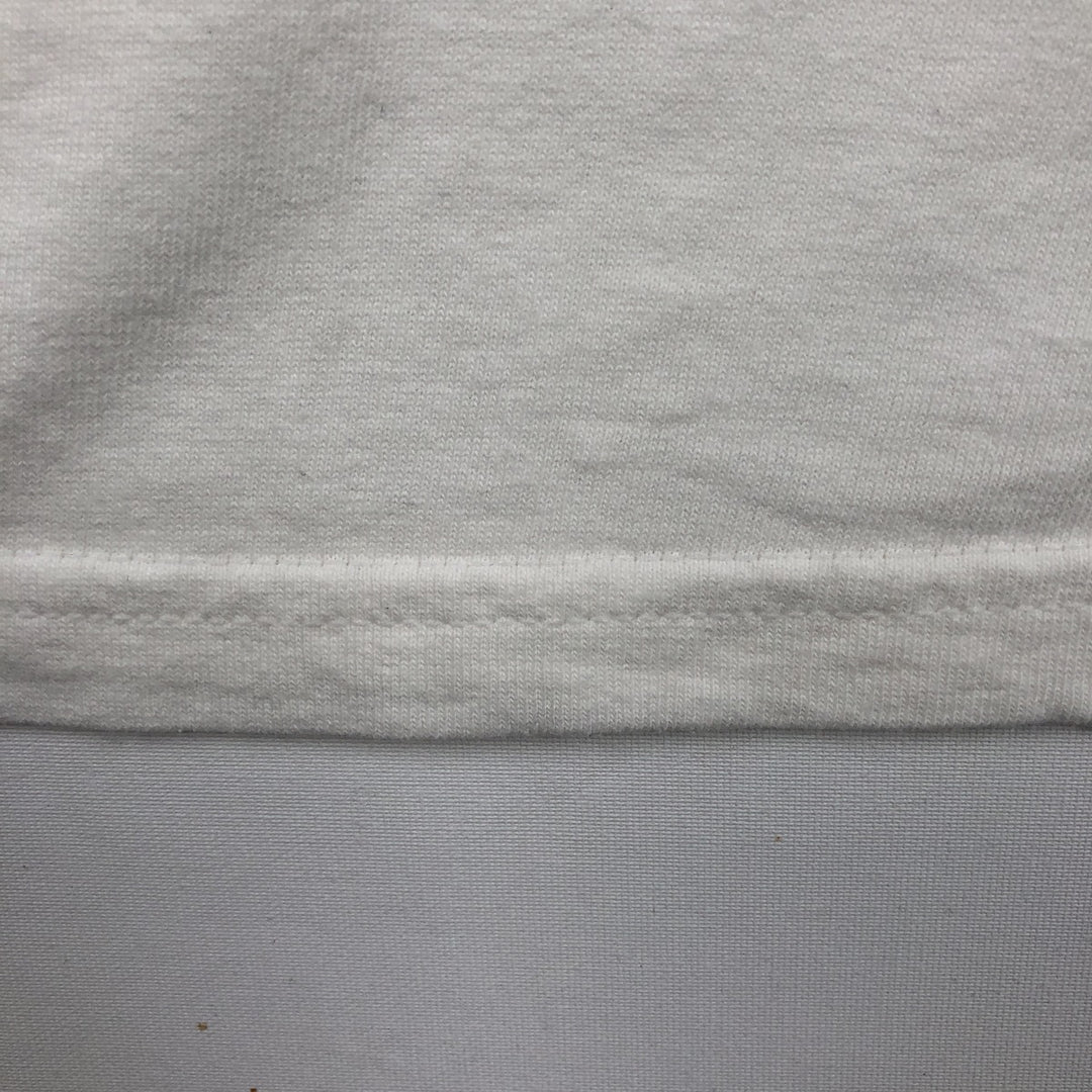 90s-era TULTEX printed T-shirt, men's size XL equivalent, vintage. cotton white type Vintage Second Hand