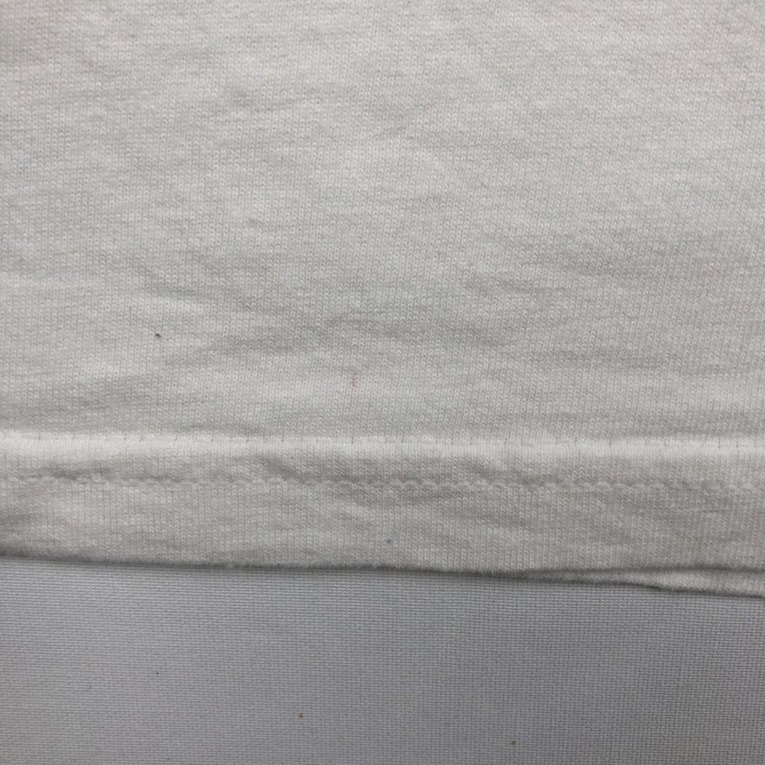90s-era TULTEX printed T-shirt, men's size XL equivalent, vintage. cotton white type Vintage Second Hand