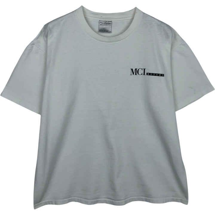 90'S ONEITA Advertising T-shirt Made in USA Men's L Vintage cotton white type Vintage Second Hand