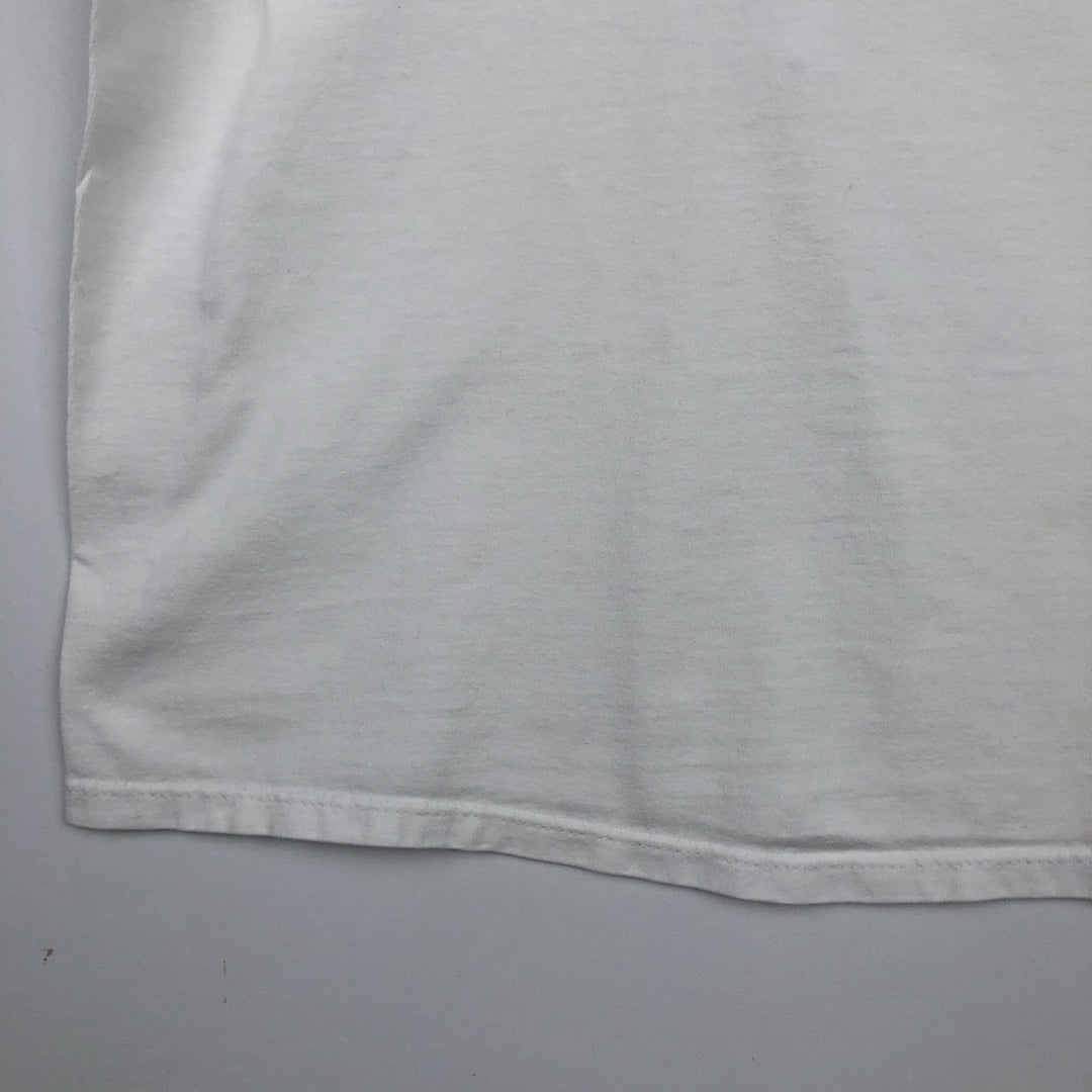 90'S ONEITA Advertising T-shirt Made in USA Men's L Vintage cotton white type Vintage Second Hand