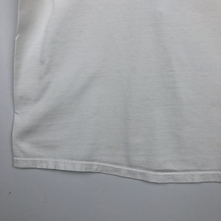 90'S ONEITA Advertising T-shirt Made in USA Men's L Vintage cotton white type Vintage Second Hand
