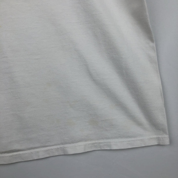 90'S ONEITA Advertising T-shirt Made in USA Men's L Vintage cotton white type Vintage Second Hand