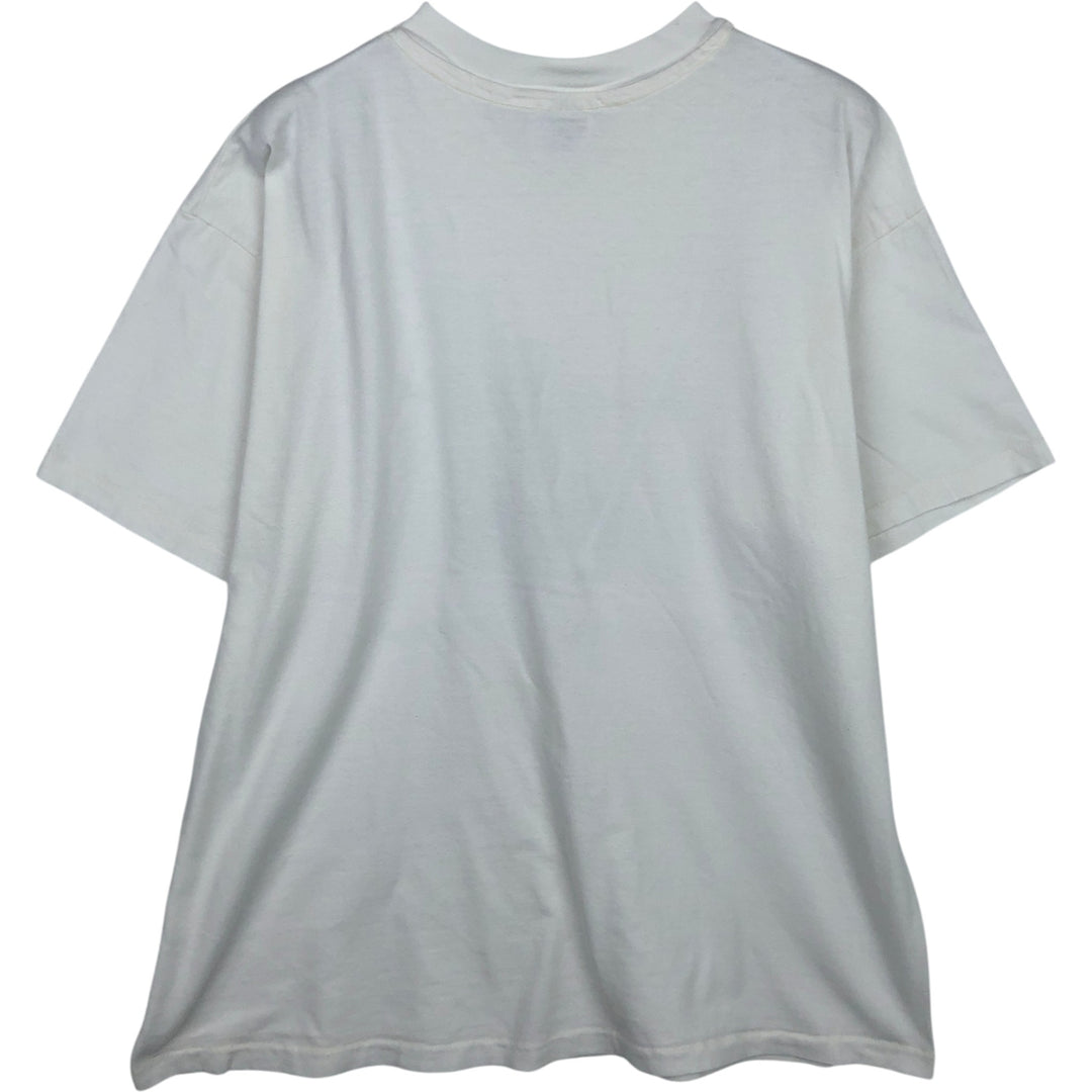 90'S Hanes BEEFY-T Printed T-shirt Made in USA Men's XL Vintage cotton white type Vintage Second Hand