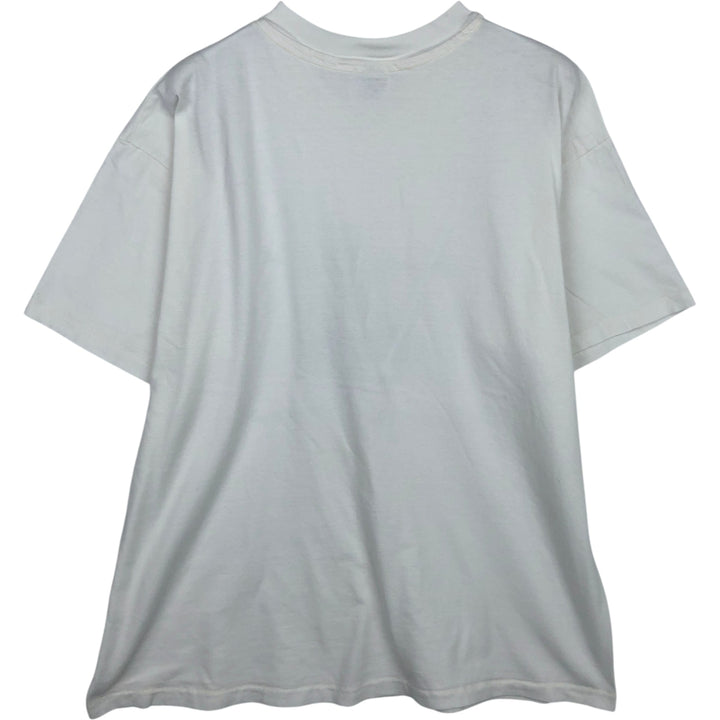 90'S Hanes BEEFY-T Printed T-shirt Made in USA Men's XL Vintage cotton white type Vintage Second Hand