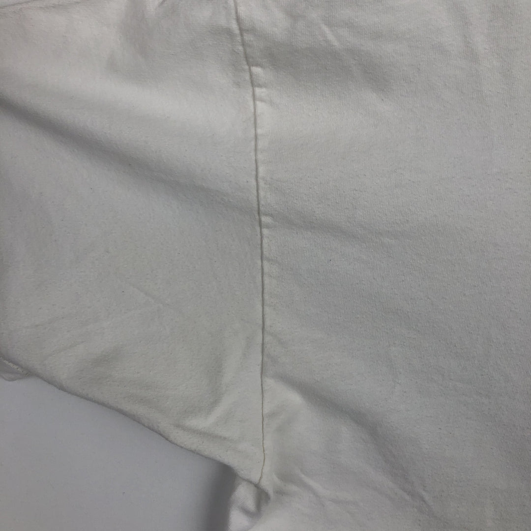 90'S Hanes BEEFY-T Printed T-shirt Made in USA Men's XL Vintage cotton white type Vintage Second Hand