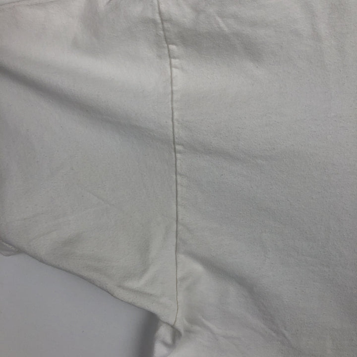 90'S Hanes BEEFY-T Printed T-shirt Made in USA Men's XL Vintage cotton white type Vintage Second Hand
