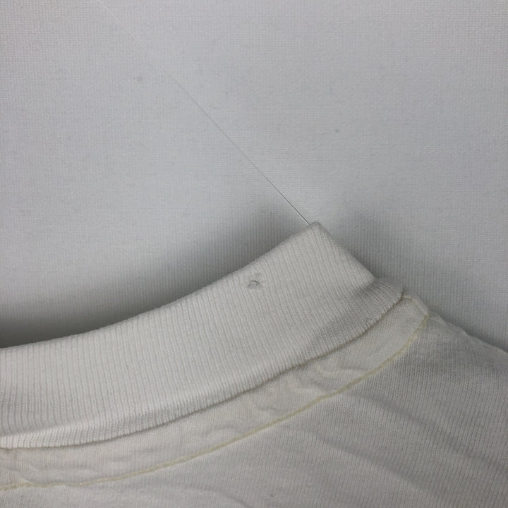 90'S Hanes BEEFY-T Printed T-shirt Made in USA Men's XL Vintage cotton white type Vintage Second Hand