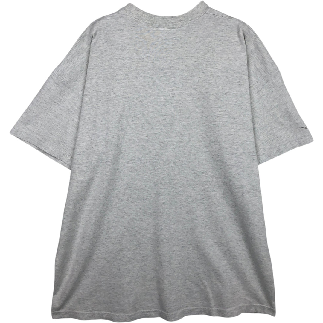 90'S Fruit of the Loom Screen Stars satirical art T-shirt, made in Ireland, men's size L equivalent, vintage. cotton gray type Vintage Second Hand