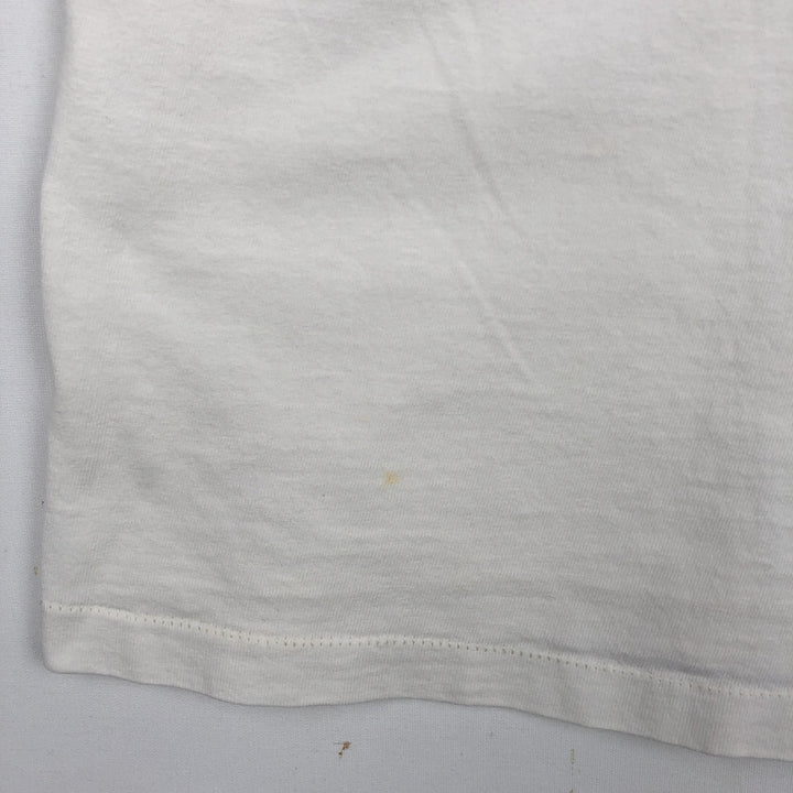 90'S Hanes Heavyweight Animal Pattern Art T-Shirt, Made in USA, Men's XL equivalent, Vintage cotton white type Vintage Second Hand