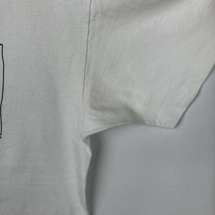 Vintage 90'S Hanes printed T-shirt, size L for men cotton white type Vintage Second Hand