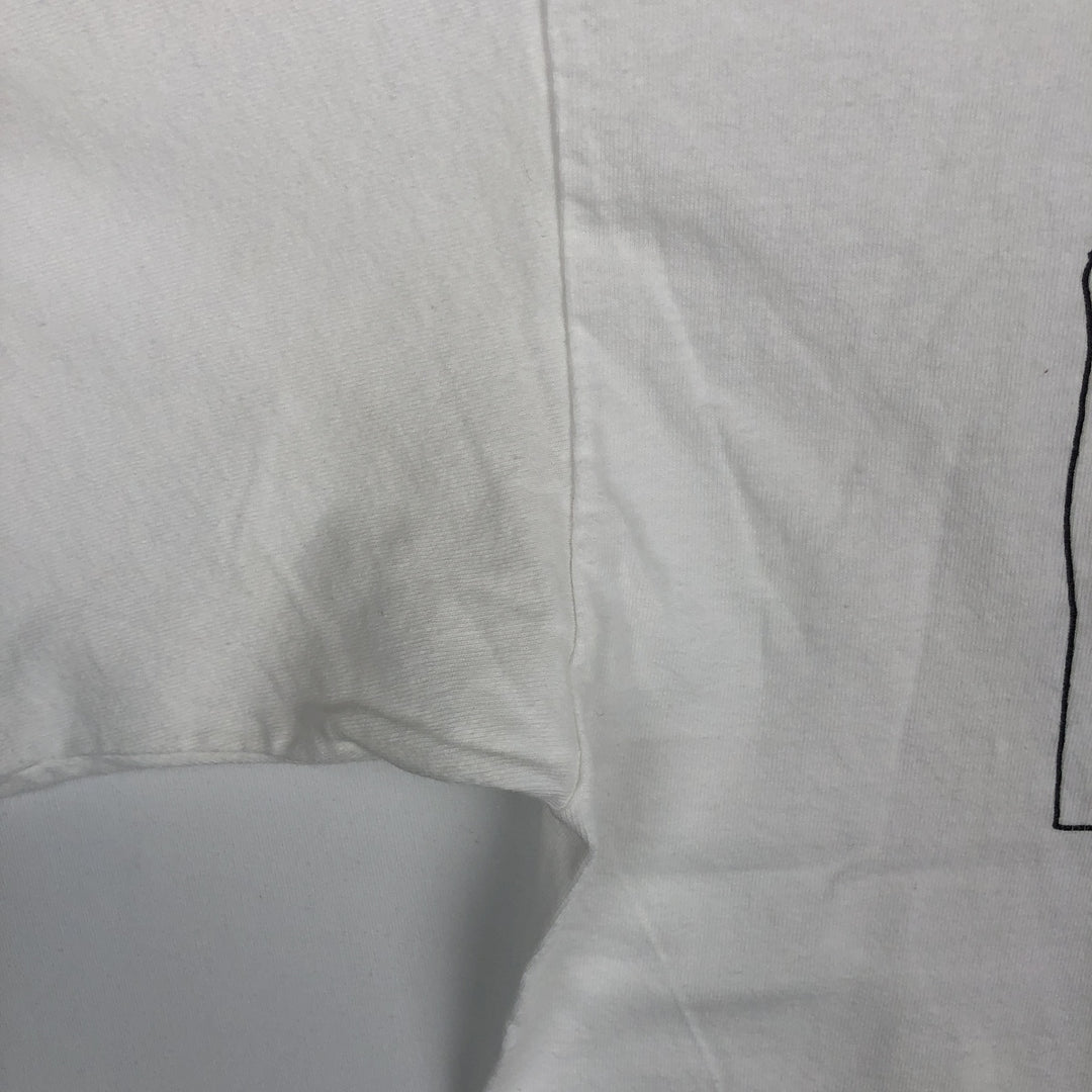 Vintage 90'S Hanes printed T-shirt, size L for men cotton white type Vintage Second Hand