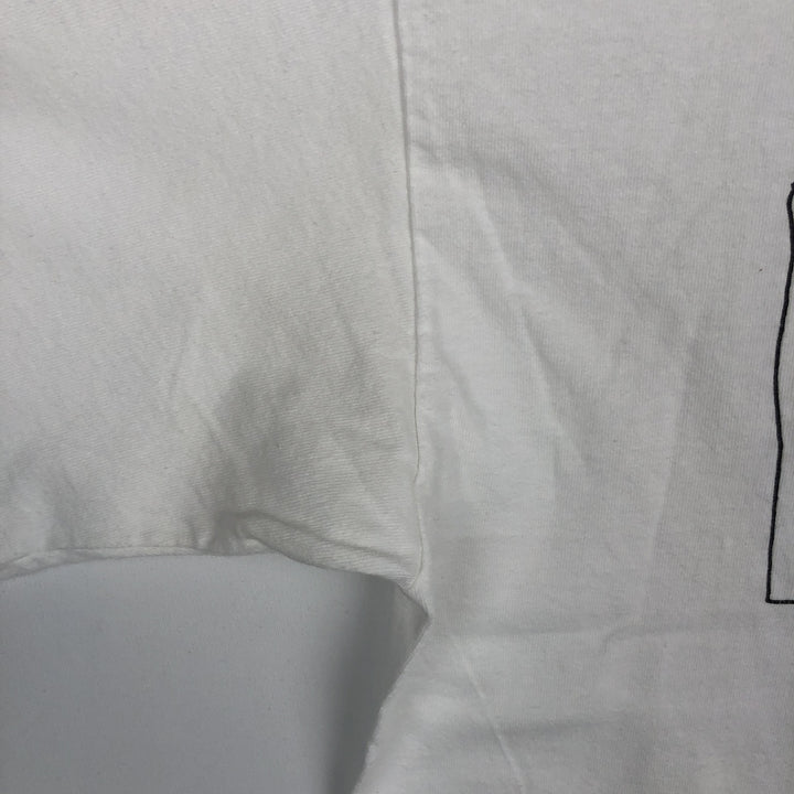 Vintage 90'S Hanes printed T-shirt, size L for men cotton white type Vintage Second Hand