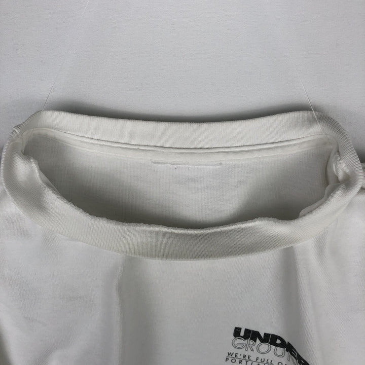 Printed T-shirt, men's size XL unclear white type Vintage Second Hand