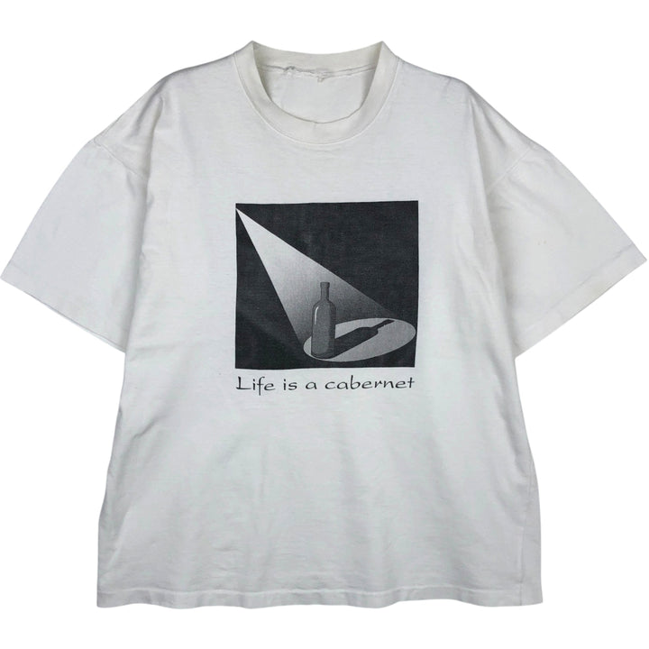 Vintage printed T-shirt from the 1990s, equivalent to men's size L. unclear white type Vintage Second Hand