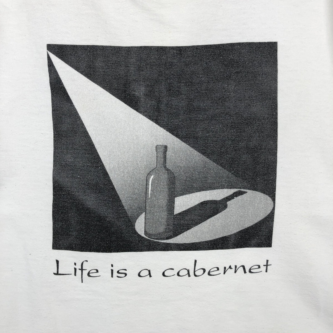 Vintage printed T-shirt from the 1990s, equivalent to men's size L. unclear white type Vintage Second Hand