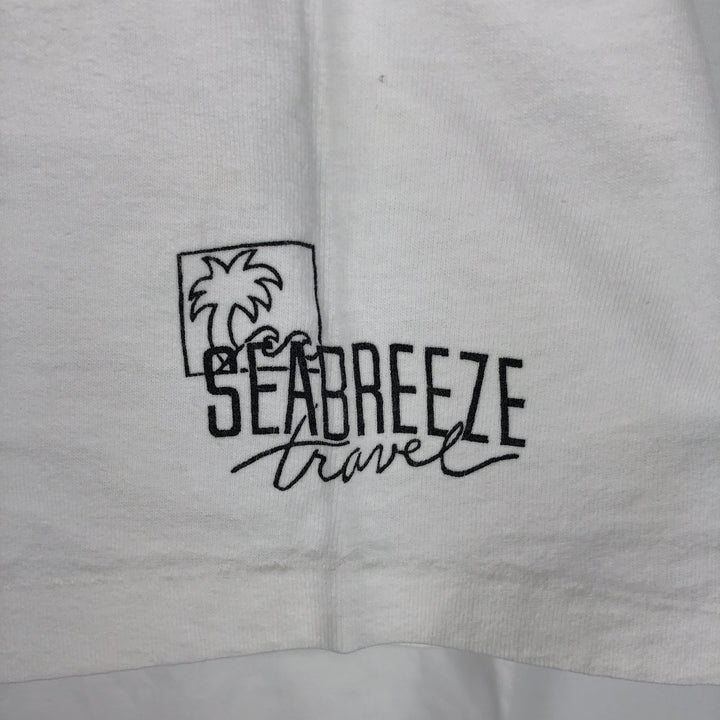 Delta Print T-Shirt, Made in USA, Men's Size XL (approx.) cotton white type Vintage Second Hand