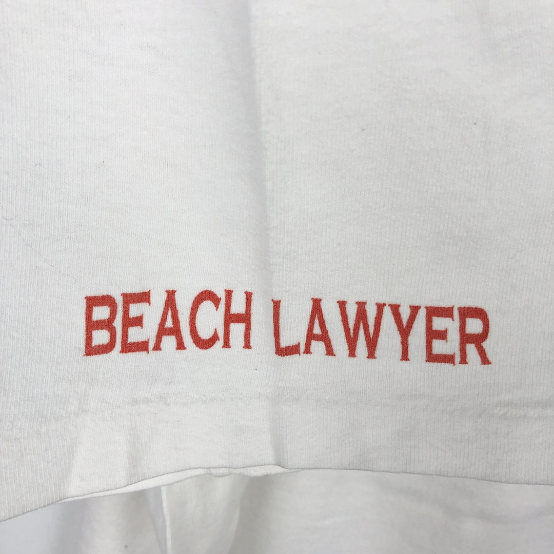 Delta Print T-Shirt, Made in USA, Men's Size XL (approx.) cotton white type Vintage Second Hand