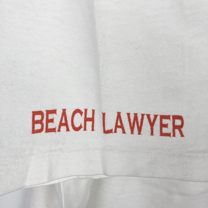 Delta Print T-Shirt, Made in USA, Men's Size XL (approx.) cotton white type Vintage Second Hand