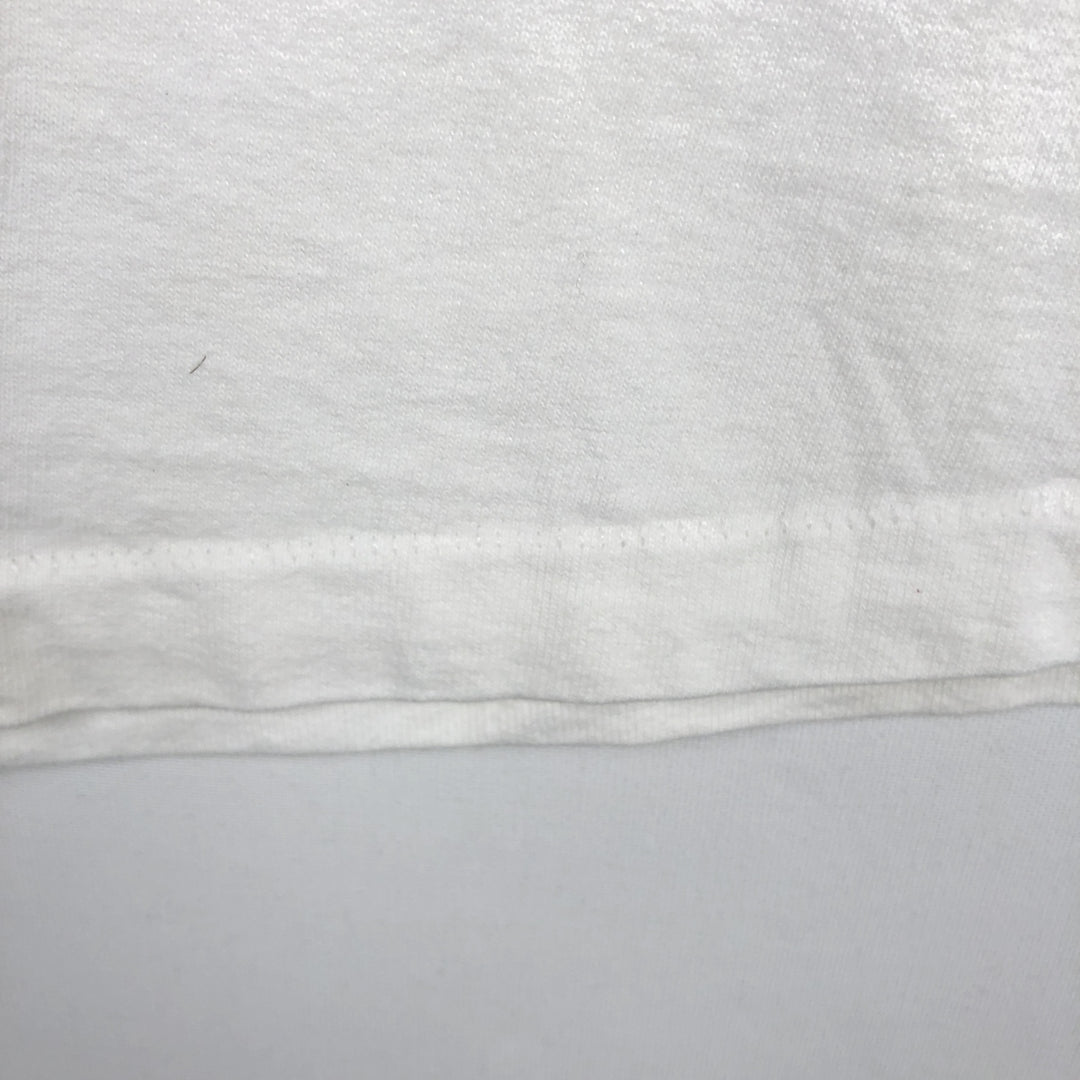 Delta Print T-Shirt, Made in USA, Men's Size XL (approx.) cotton white type Vintage Second Hand