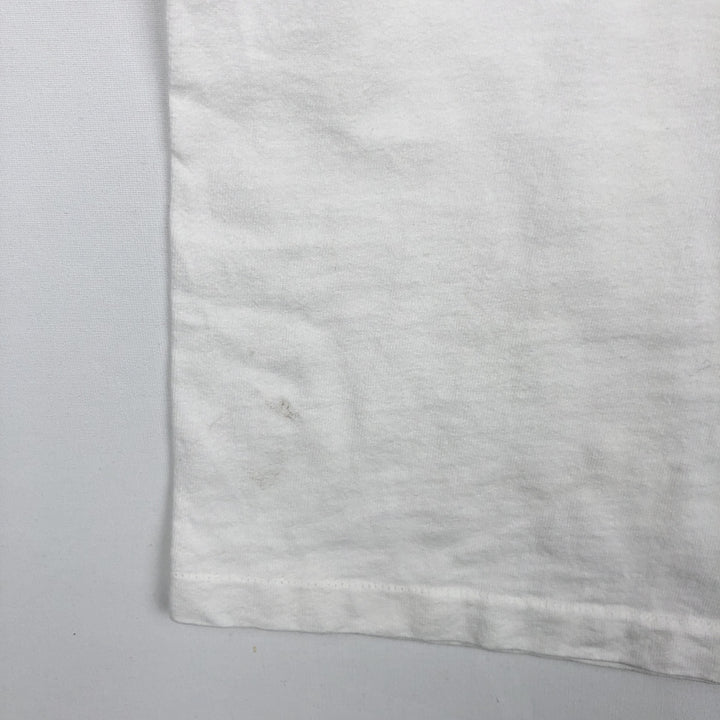 Delta Print T-Shirt, Made in USA, Men's Size XL (approx.) cotton white type Vintage Second Hand