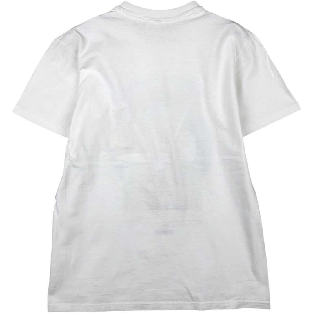 80'S Stedman Jansport Print T-Shirt, Made in USA, Men's Size M (Equivalent), Vintage cotton white type Vintage Second Hand