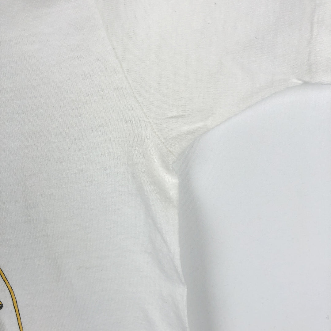 80'S Stedman Jansport Print T-Shirt, Made in USA, Men's Size M (Equivalent), Vintage cotton white type Vintage Second Hand