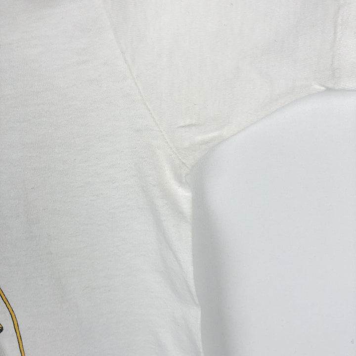 80'S Stedman Jansport Print T-Shirt, Made in USA, Men's Size M (Equivalent), Vintage cotton white type Vintage Second Hand