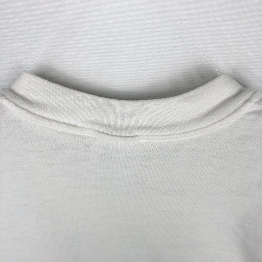 80'S Stedman Jansport Print T-Shirt, Made in USA, Men's Size M (Equivalent), Vintage cotton white type Vintage Second Hand